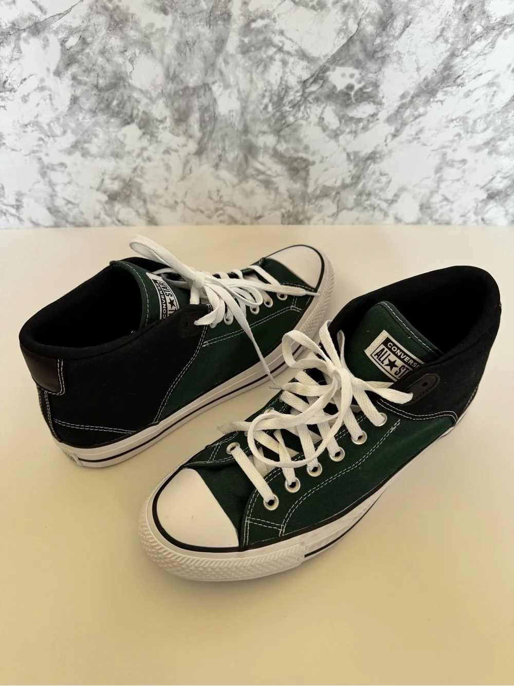 Converse High Top Sneakers - Green, Black & White - Picture 10 of 12